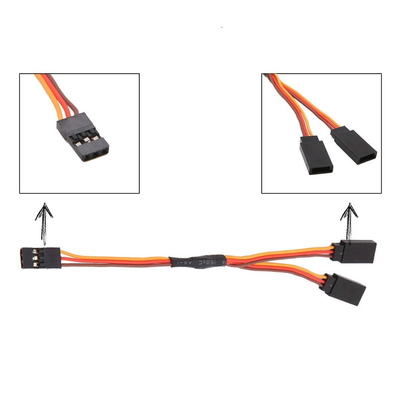 Unigift 5pcs 150mm Y Type Extended Line Extension Lead Wire Cable for Futaba JR Y Harness Servo Lead Extension - Image 3